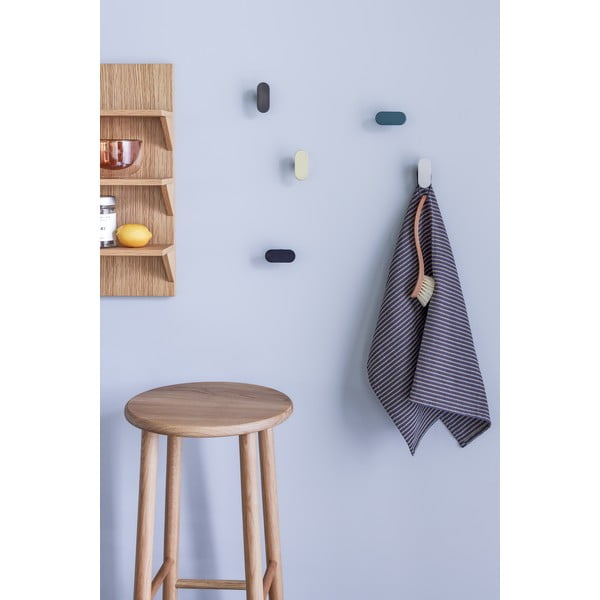 Nástenný kovový háčik v striebornej farbe Piccolo – Hübsch-image-1