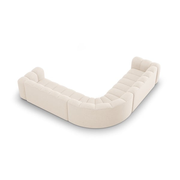 Krémová ženilková modulárna rohová pohovka Lupine – Micadoni-image-3