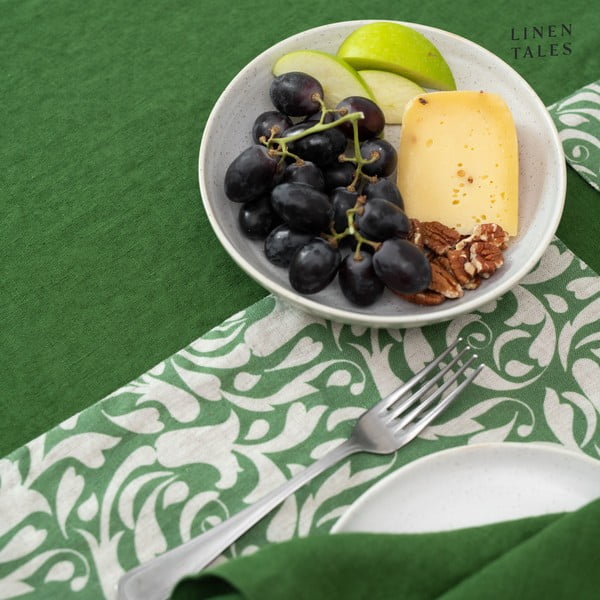 Ľanový behúň na stôl 40x150 cm True Green – Linen Tales-image-1