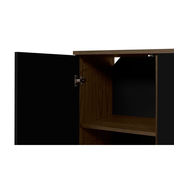 Čierna komoda TemaHome Albi, šírka 190 cm-image-1