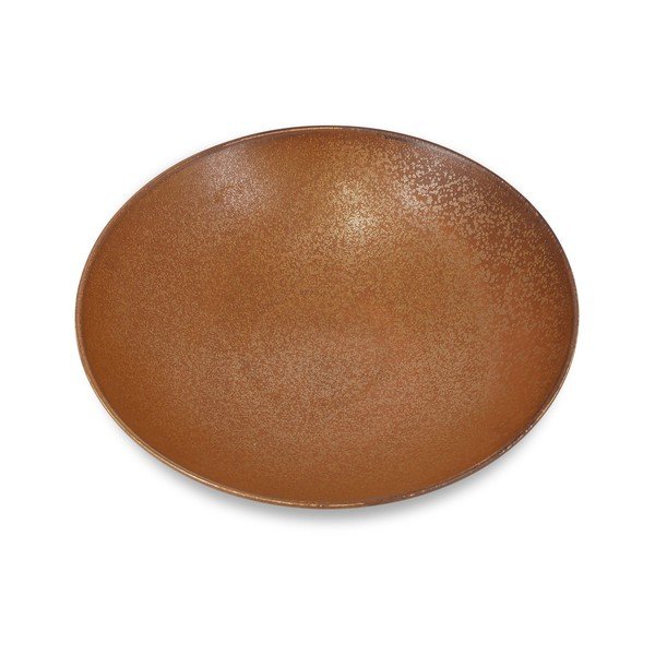 Hnedý hlboký  porcelánový tanier ø 26 cm Ovio – BonBistro-image-1