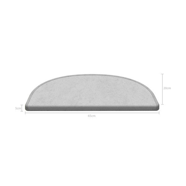 Sivé nášľapy na schody v súprave 16 ks 65x20 cm Dots - Vitaus-image-4