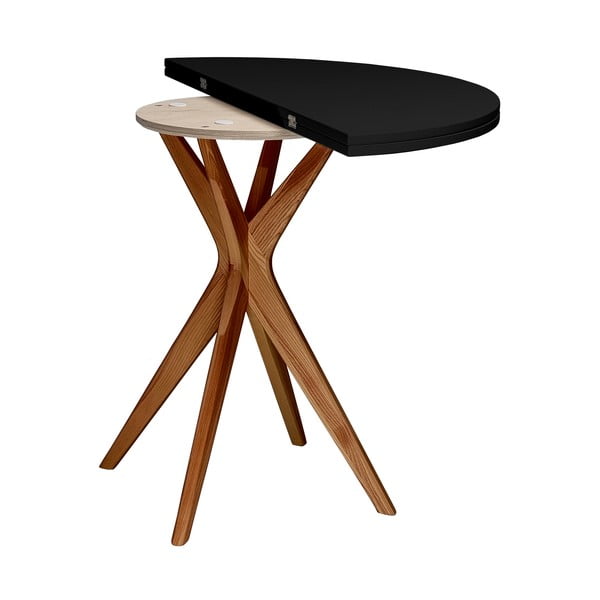 Okrúhly rozkladací jedálenský stôl 45x90 cm Jubi – Ragaba-image-3