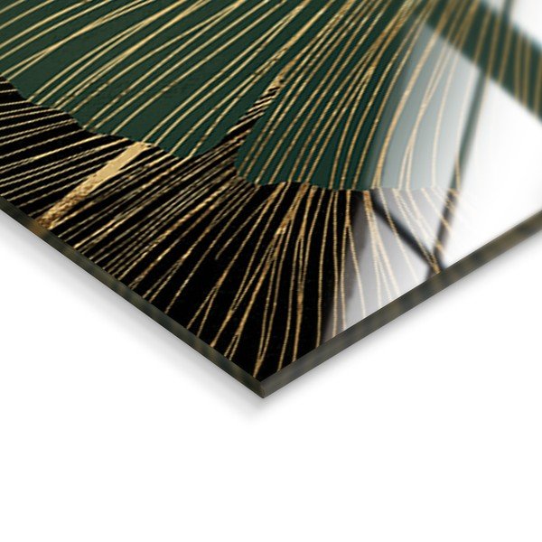 Sklenené nástenné hodiny Gingko - Styler-image-4