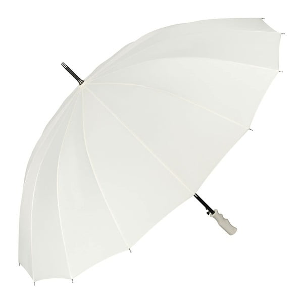 Biely dáždnik s rúčkou Von Lilienfeld Cleo XXL, ø 120 cm