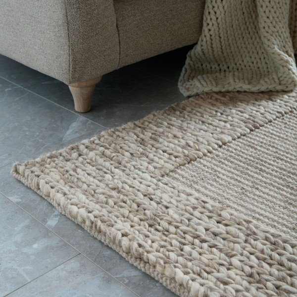 Ručne tkaný koberec s prímesou vlny v prírodnej farbe 200x290 cm Rue – Flair Rugs-image-2