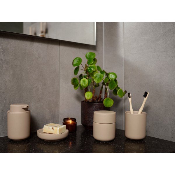 Béžová porcelánová nádobka na mydlo Ume – Zone-image-1