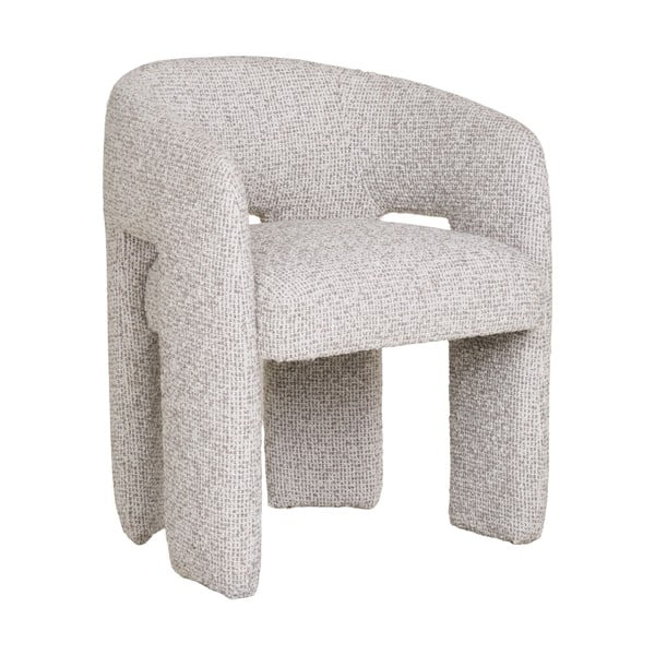 Svetlosivé čalúnené jedálenské kreslo s podrúčkami Monroe – House Nordic