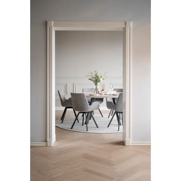 Sivé čalúnené jedálenské kreslá v súprave 2 ks Norwell – Rowico-image-2