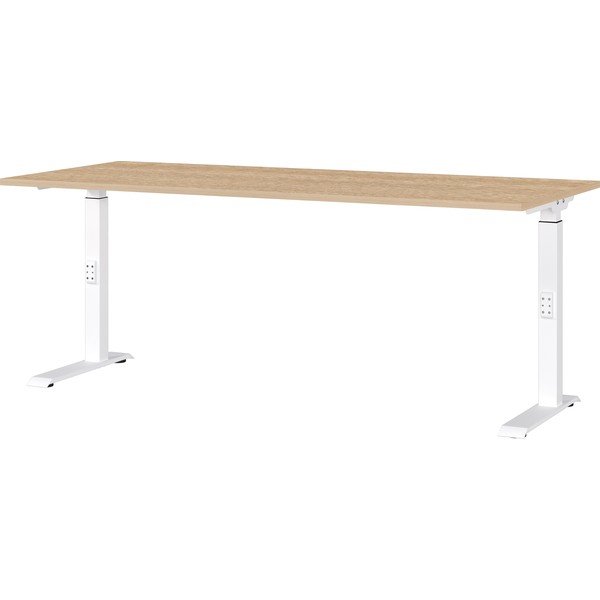 Polohovací pracovný stôl s doskou v dubovom dekore 80x180 cm Downey – Germania