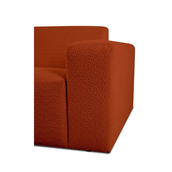 Rohová pohovka z textílie buklé v tehlovej farbe (ľavý roh) Roxy – Scandic-image-3