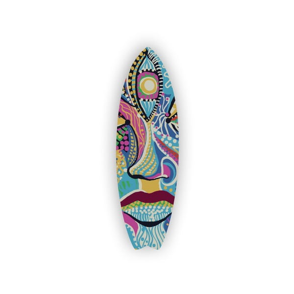 Nástenná dekorácia v tvare surfovacej dosky Really Nice Things Colored Face
