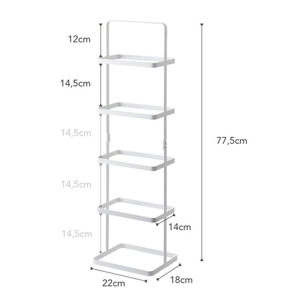Biely kovový stojan na topánky Tower Shoe Rack – YAMAZAKI-image-4