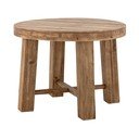 Okrúhly konferenčný stolík v dekore exotického dreva v tmavoprírodnej farbe ø 60 cm Emmett – Bloomingville