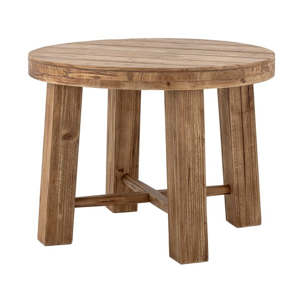 Okrúhly konferenčný stolík v dekore exotického dreva v tmavoprírodnej farbe ø 60 cm Emmett – Bloomingville