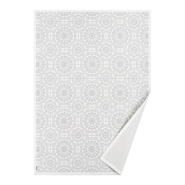 Biely vzorovaný obojstranný koberec Narma Raadi, 160 × 100 cm
