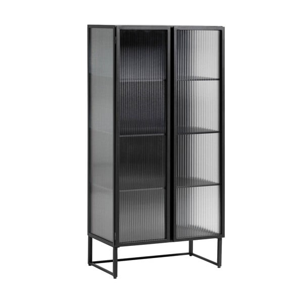 Čierna oceľová vitrína 70x143x41 cm Trixie – Kave Home