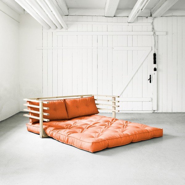 Rozkladacia pohovka Karup Funk Natural/Orange-image-1
