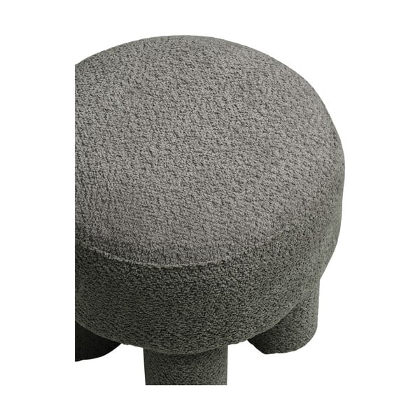 Tmavosivý ženilkový taburet Canberra – House Nordic-image-3