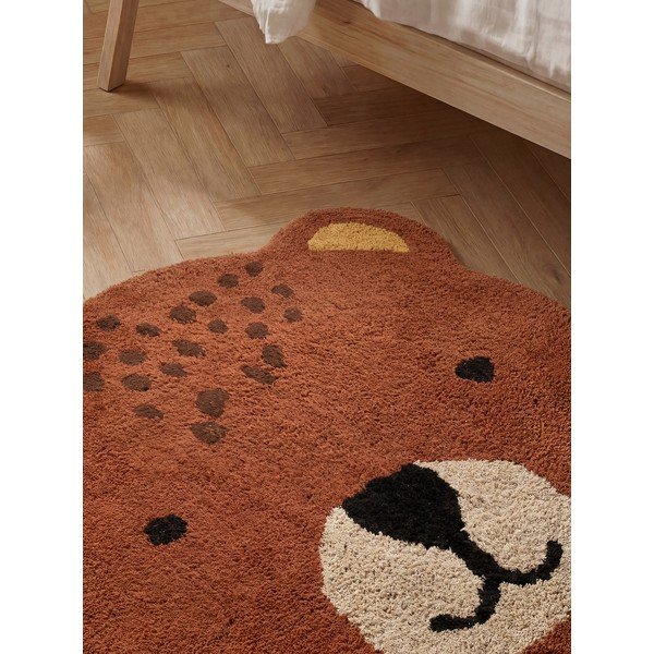 Hnedý prateľný/ručne tkaný bavlnený detský koberec 120x149 cm Snuggle Berry – Hanse Home-image-3