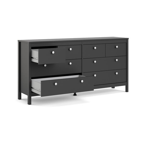 Čierna nízka komoda 159x80 cm Madrid – Tvilum-image-3