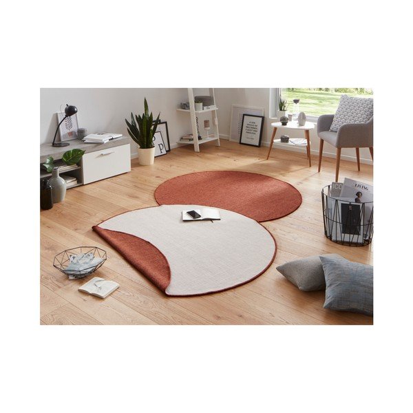 Tehlovočervený vonkajší koberec NORTHRUGS Miami, ø 200 cm-image-2