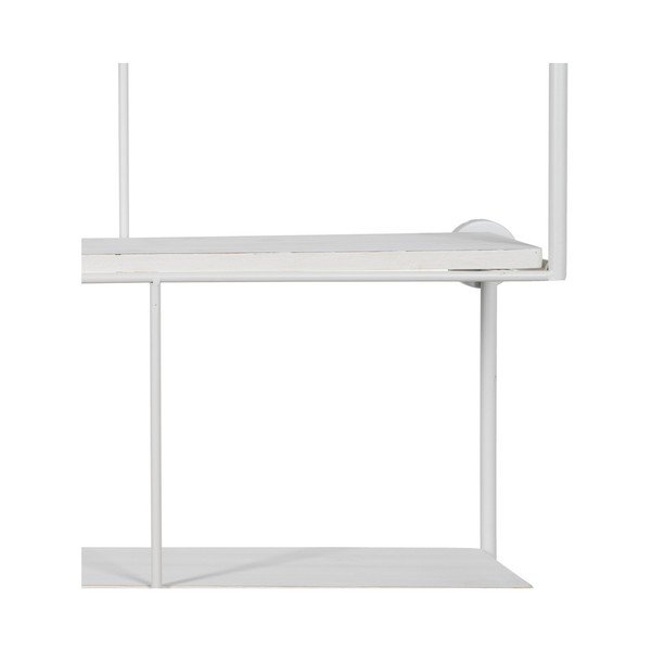 Biela poschodová kovová polica 51 cm – Ixia-image-3