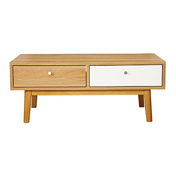 Konferenčný stolík v dubovom dekore so 4 zásuvkami Jitona Merrik-image-1