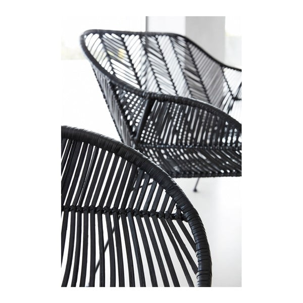 Čierna ratanová stolička Hübsch Aslog-image-2