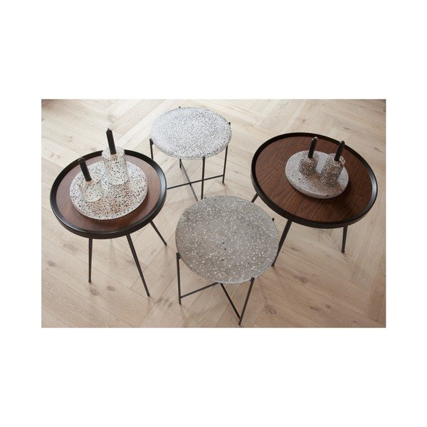 Sivý odkladací stolík Leitmotiv Terrazzo-image-4