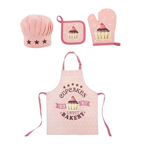 Bavlnená detská kuchynská súprava 4 ks Cupcakes - Tiseco Home Studio-image-2
