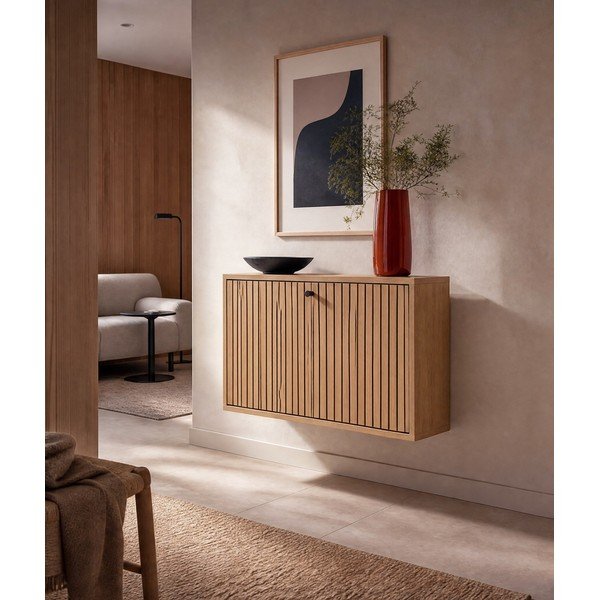 Výklopná skrinka na topánky v dekore duba v prírodnej farbe 72x43x17 cm Albany  – Actona-image-1