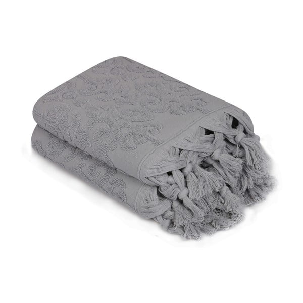 Sada 2 sivých uterákov Madame Coco Bohème, 50 × 90 cm