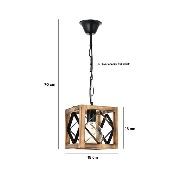 Závesné svietidlo z jedľového dreva Zikzak Rustik-image-2