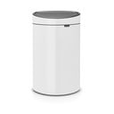 Biely dotykový oceľový odpadkový kôš 40 l Touch Bin – Brabantia
