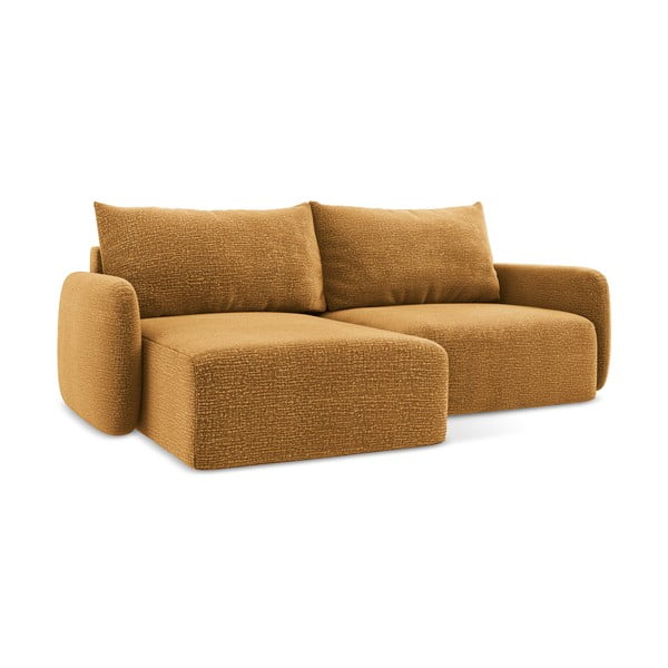 Oranžová rozkladacia/s úložným priestorom rohová pohovka (ľavý roh) Kalena – Makamii-image-2