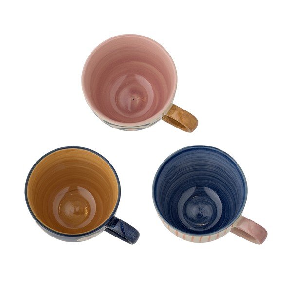 Kameninové hrnčeky v súprave 3 ks na latte 290 ml Eviaya – Bloomingville-image-3