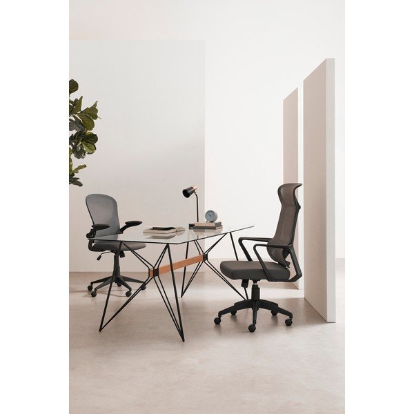 Sivá čalúnená kancelárska stolička Kempton – Yes Everyday-image-1