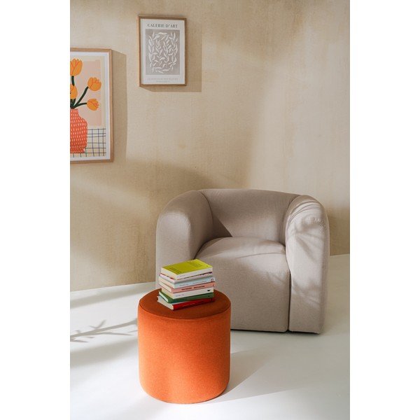 Vlnený taburet v terakotovej farbe Folk – noo.ma-image-3