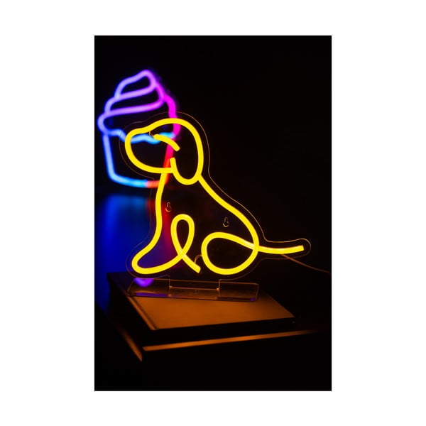 Žltá detská lampička Sitting Dog – Leitmotiv-image-1