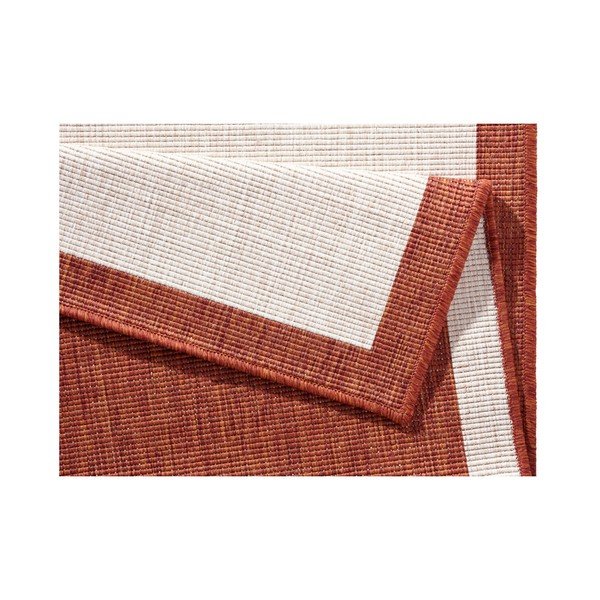 Červeno-krémový vonkajší koberec NORTHRUGS Panama, 80 x 250 cm-image-3