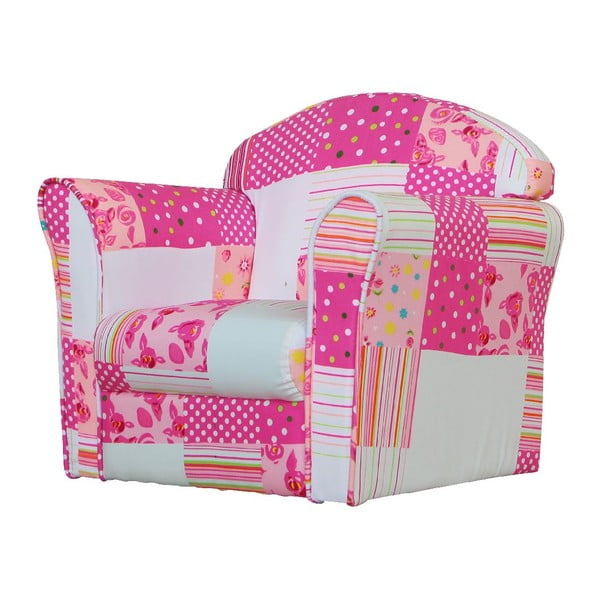 Detské minikreslo Pink Patchwork-image-1
