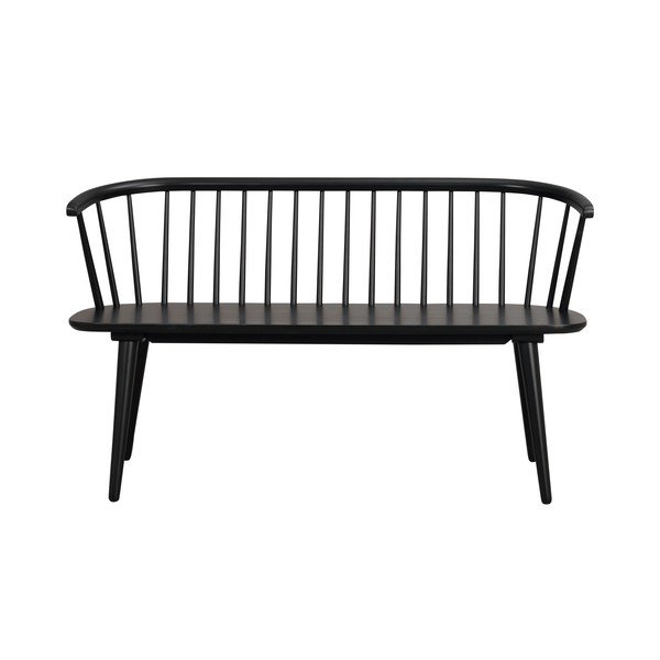 Čierna drevená lavica Rowico Carmen-image-2