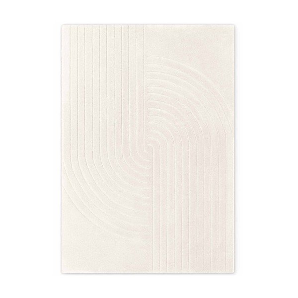 Krémovobiely ručne tkaný vlnený koberec 200x300 cm Arcura – Vikosa