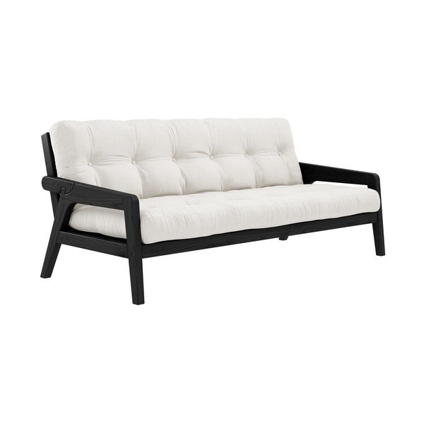 Čierna variabilní rozkladacia pohovka s futónom v bielej farbe Karup Design Grab Black/Natural-image-3