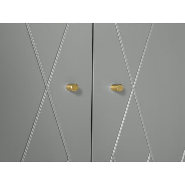 Sivá šatníková skriňa Woodman Mia-image-1