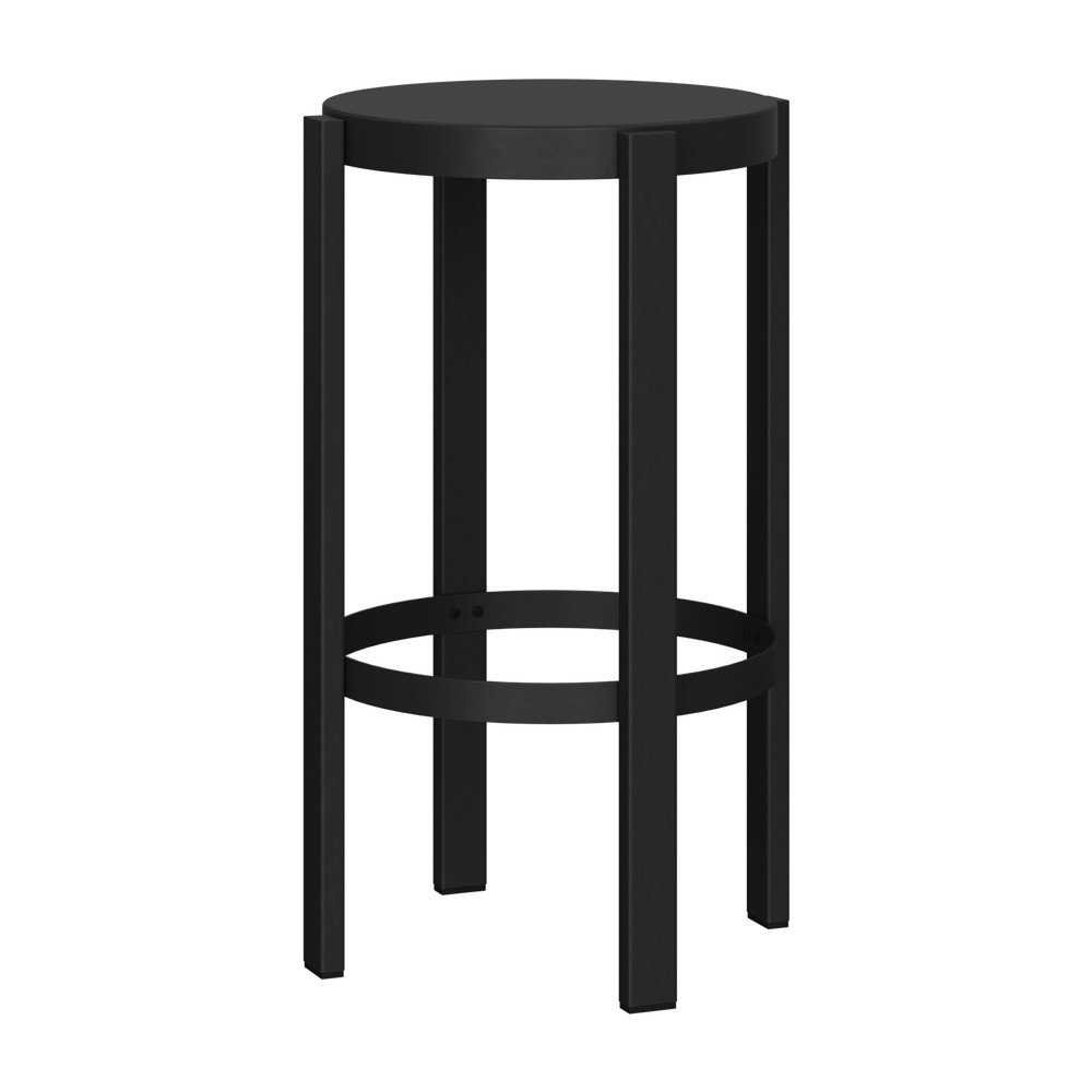 E-shop Čierna oceľová barová stolička (výška sedadla 65 cm) Doon – noo.ma