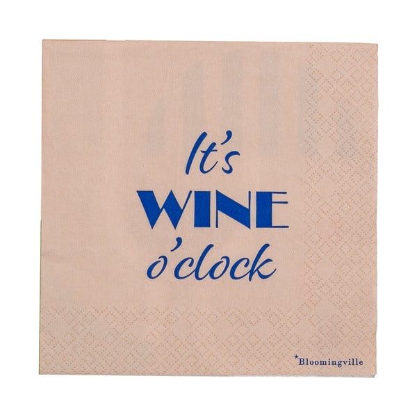 Papierové obrúsky v súprave 20 ks Wine – Bloomingville-image-2