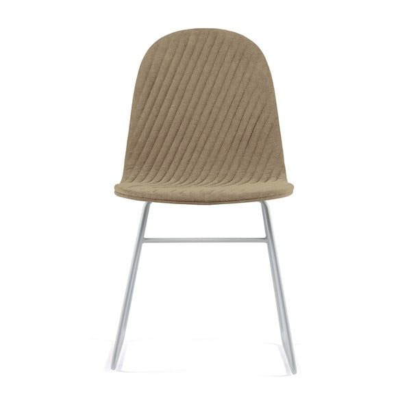 Béžová stolička s kovovými nohami IKER Mannequin V Stripe