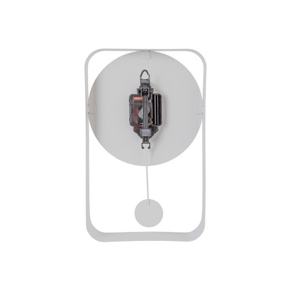 Biele nástenné hodiny s kyvadlom Karlsson Charm, výška 32,5 cm-image-3